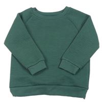 Tmavozelená žebrovaná mikina zn. Primark