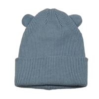 Modrá žebrovaná čepice s oušky George