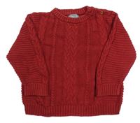 Rubínový svetr s 3D vzorem Next