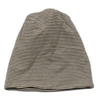 Hnědo-béžová pruhovaná čepice 