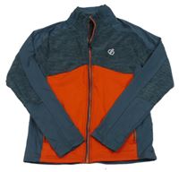 Tmavomodrošedá funkční bundomikina s oranžovým pruhem a logem Dare 2B