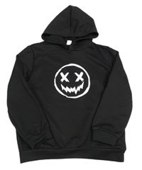 Černá mikina se smajlíkem a kapucí Shein