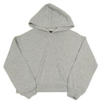 Světlešedá crop mikina s kapucí New Look