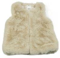 Světlebéžová kožešinová podšitá vesta Matalan