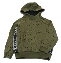 Khaki vzorovaná mikina s kapucí Nutmeg