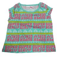 Mátovo-růžové tričko s nápisy