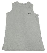 Světlešedé žíhané tílko s nápisem C&A