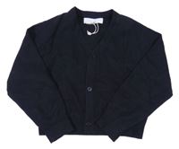 Černý propínací crop svetr Zara