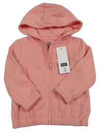 Světlerůžová propínací mikina s kapucí F&F
