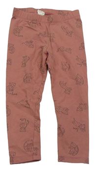 Světlevínové legíny s leopardy H&M