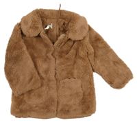 Hnědá kožešinová podšitá bunda H&M