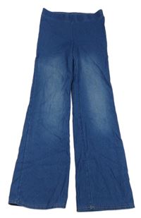 Tmavomodré flare legíny riflového vzhledu H&M