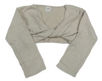 Béžový crop svetr s překřížením Zara