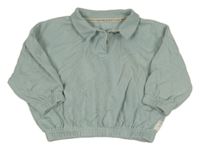 Zelenošedá oversize mikina s límečkem George