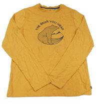 Medové triko s medvídkem Okaidi