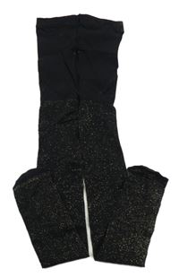 Černé třpytivé silonky 