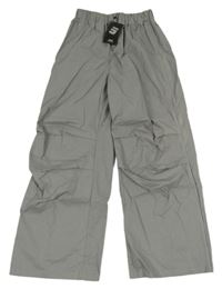 Nové - Šedé plátěné volné kalhoty JNSA