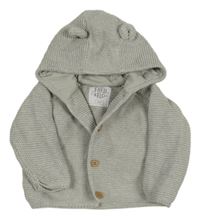 Šedý propínací svetr s kapucí F&F