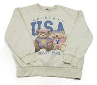 Smetanová mikina s medvídky C&A