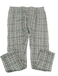 Černo-bílo-růžové kostkované legíny Page one young