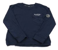 Tmavomodré triko s kapsou Ted Baker