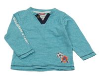 Tyrkysové triko s míčem s. Oliver