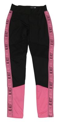 Černo-růžové sportovní legíny Ergeenomixx