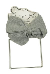 Nové - Šedá pletená čelenka s mašlí Koalababy