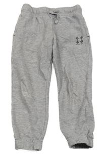 Šedé melírované tepláky s potiskem F&F