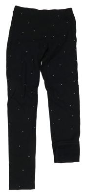 Černé legíny s puntíky H&M
