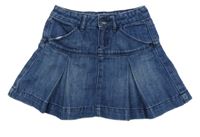 Modrá riflová skládaná sukně GAP 