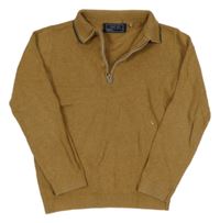 Béžový vzorovaný svetr s límečkem Next