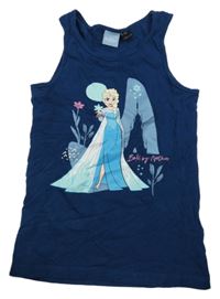 Tmavomodrý top s Elsou Disney 