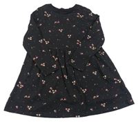 Černošedé puntíkaté šaty s kytičkami M&S