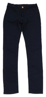Tmavomodré skinny fit rifle H&M