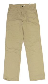Béžové chino plátěné kalhoty H&M