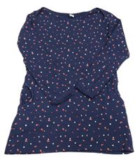 Tmavomodrá vzorovaná šatová tunika YIGGA