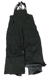 Černé šusťákové zimní oteplovačky s kšandami SHREDZ