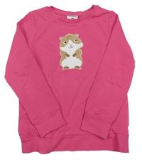 Tmavorůžová mikina se zvířátkem Topolino