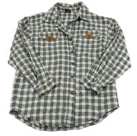 Černo-šedo-bílá kostkovaná košile C&A