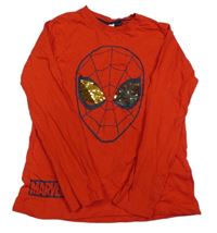 Červené triko se Spider-manem s překlápěcími flitry MARVEL