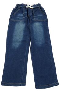 Tmavomodré rifle s mašlí