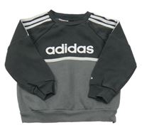 Černo-tmavošedá mikina Adidas