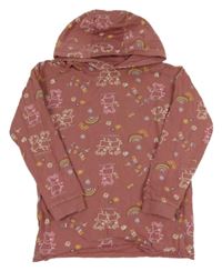 Starorůžová mikina s Peppa Pig a kapucí character