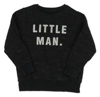 Černá melírovaná mikina s nápisy Next