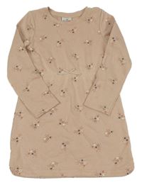 Pudrové teplákové šaty s hvězdičkami Topolino