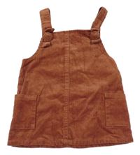 Hnědé cargo manšestrové šaty PRIMARK