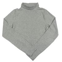 Šedý melírovaný crop rolák New Look