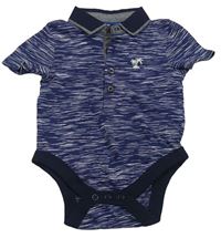 Tmavomodré melírované polo body s výšivkou Primark
