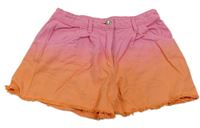 Růžovo-oranžové riflové kraťasy Matalan